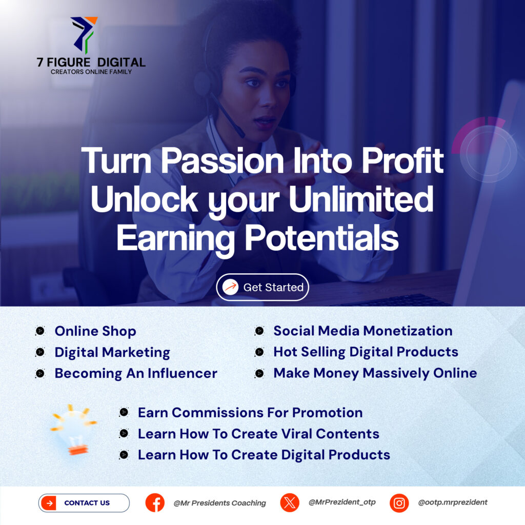 Join 7FDCOF membership flyer, 7 Figure Digital Creators Online Family